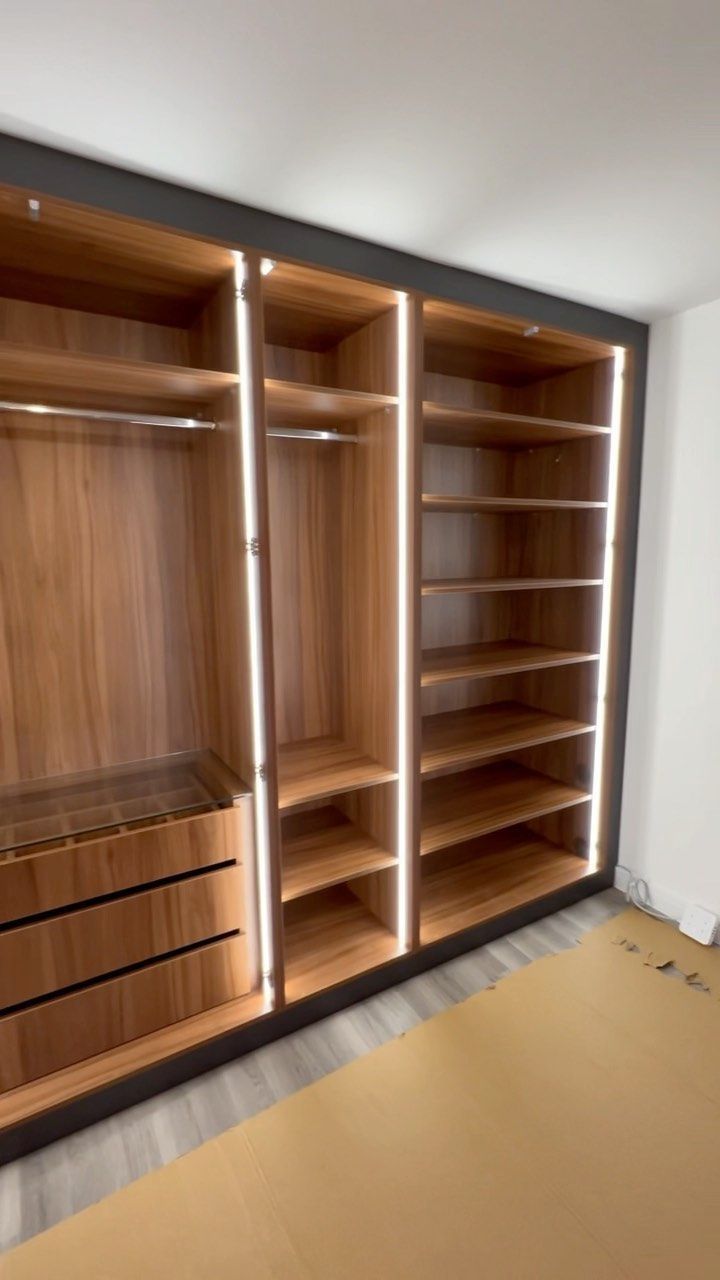 Modern small room wardrobe closet ideas walk in with island and jewelry storage drawers