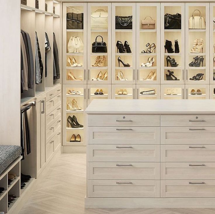 Modern small room wardrobe closet ideas walk in with island and jewelry storage drawers