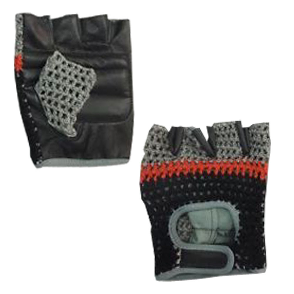 Best Leather Crochet Padded Weight Training Cycling Driving Wheelchair Breathable Sports Cycling Bike Gloves