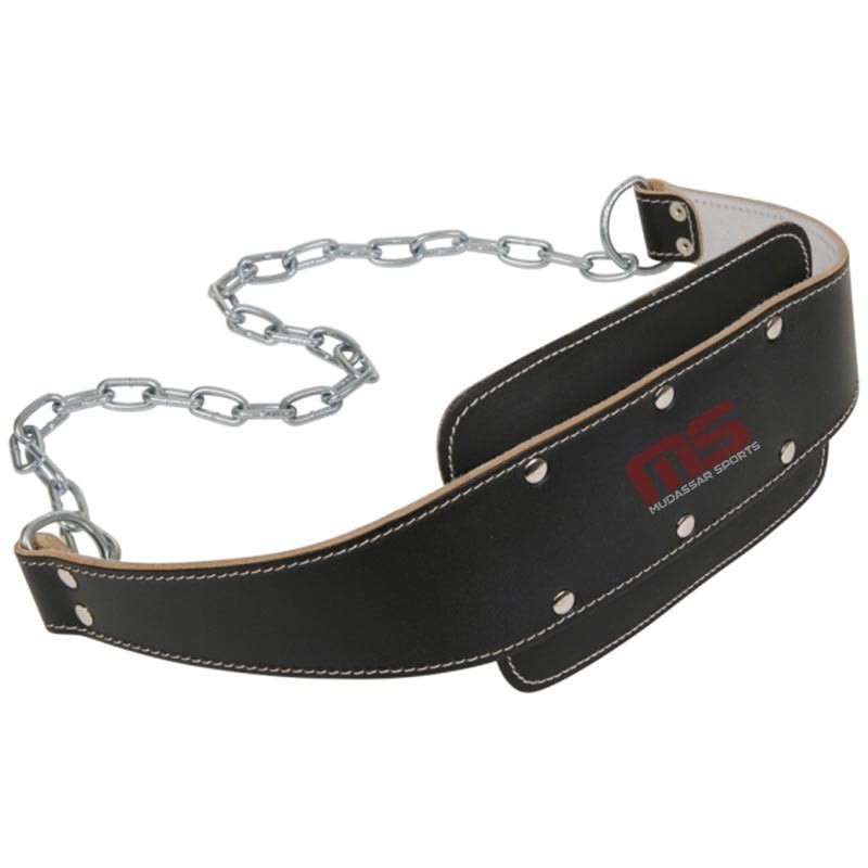 Top Quality Leather Dip Belt Weight Lifting Pull Up Belt With Heavy Duty Steel Chain For Powerlifting Dipping belt