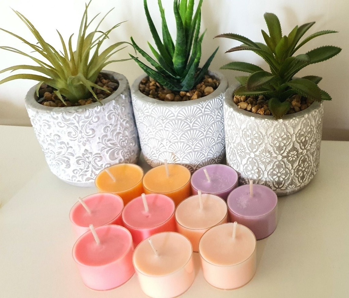 4 Hour Burn Cocktail Vanilla - Scented Candles Your Choice' Tropical 18 Scented Tea light Candles for Home