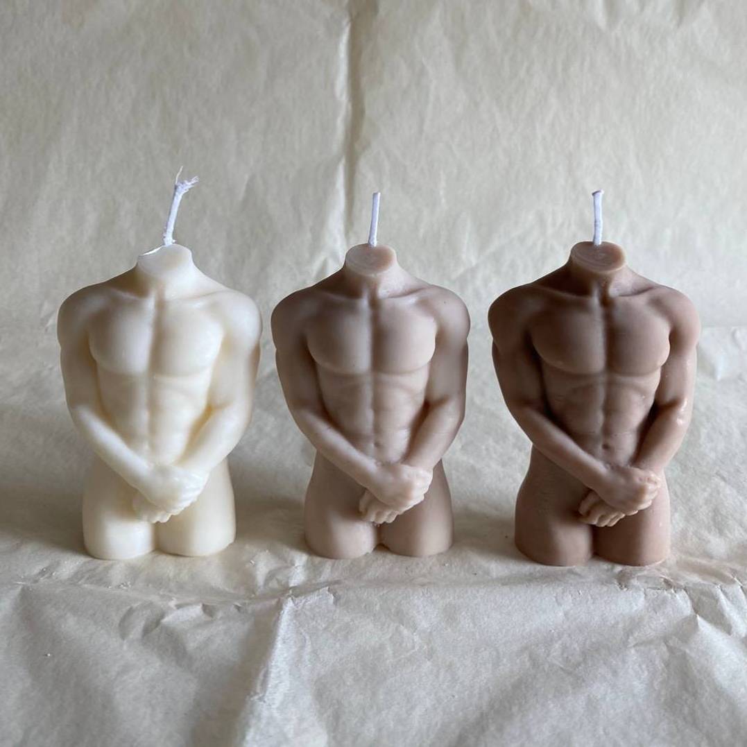 Shy Body Male Candle I Shy Torso Candle I Man Candle