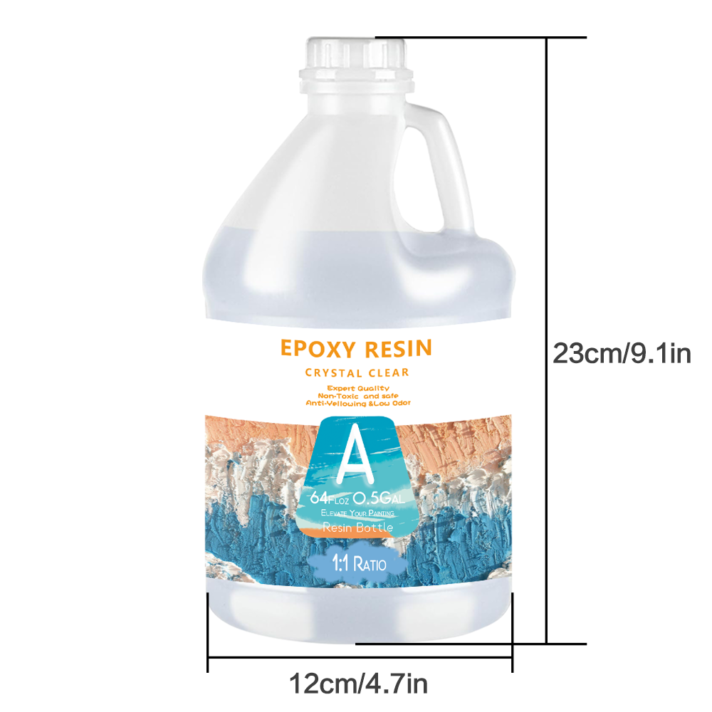 Clear Epoxy Resin Table Top Epoxy Resin Kit 1 Gallon AB Glue for Resin Mold Table Top Art Craft