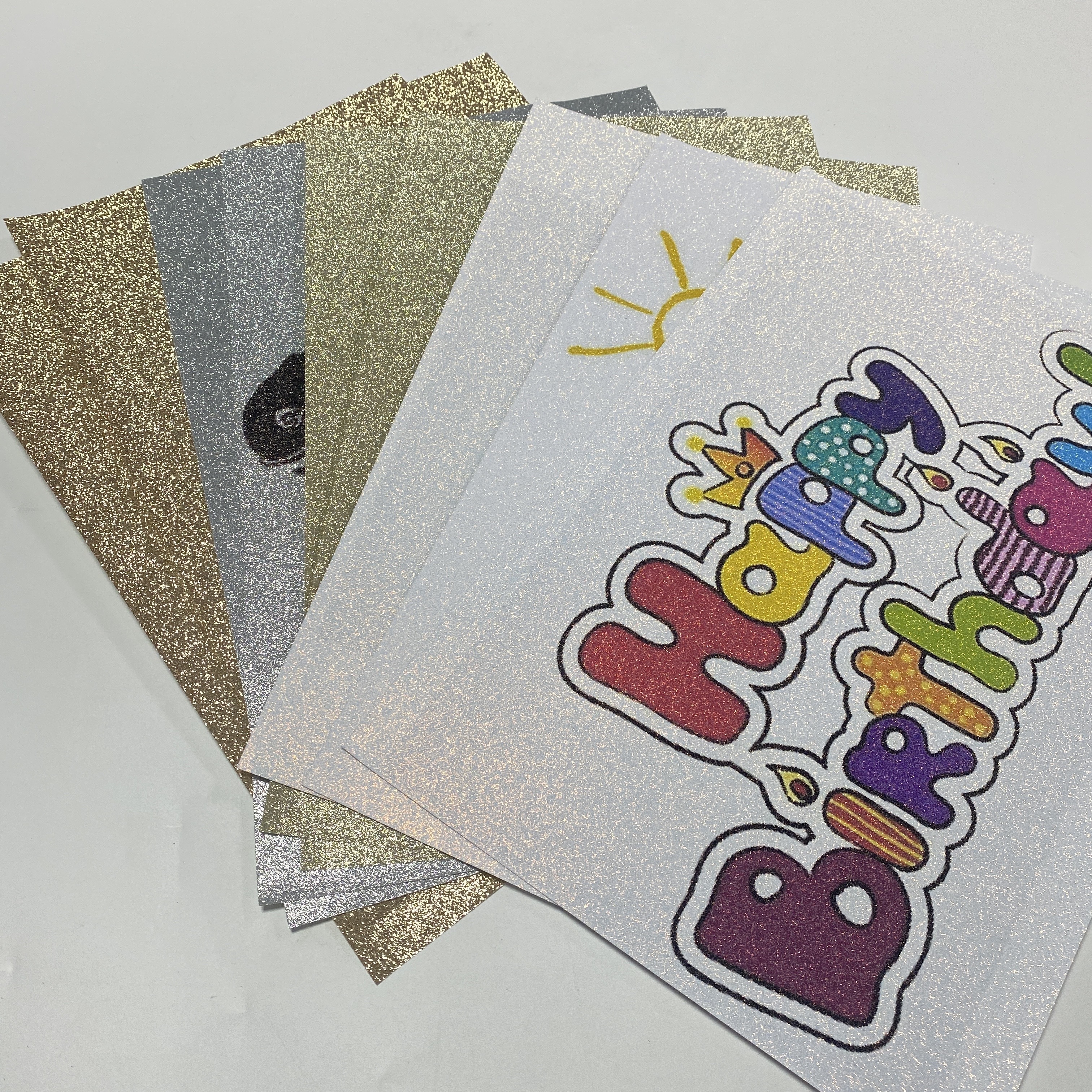 10 Sheets/Bag A4 Printable Glitter Paper for Inkjet Printer 200g 100g Customized Printable Glitter Cardstock Wholesale