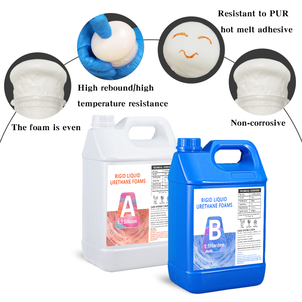 1A:1B Excellent Chemical Resistance Rigid Liquid Urethane Pour Foams For Special Effects/Prototypes/Seats & Cushions