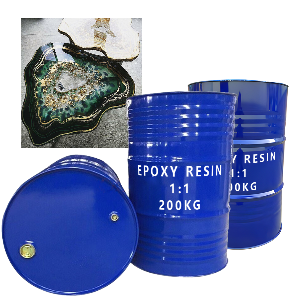 Factory Wholesale 400kg 200kg A:200KG B Epoxy Resin Crystal Clear Water Based Epoxy Resin for Coating Wood Table