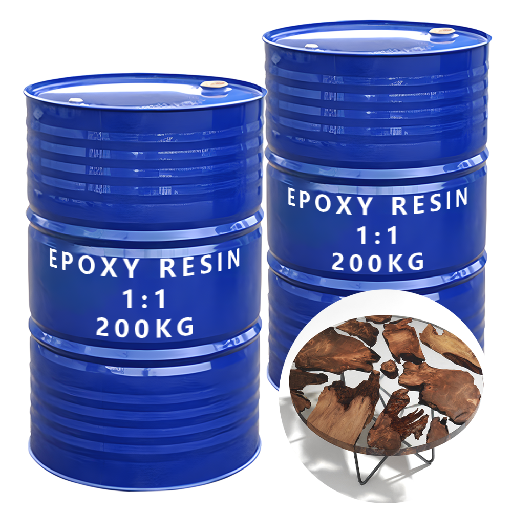 Factory Wholesale 400kg 200kg A:200KG B Epoxy Resin Crystal Clear Water Based Epoxy Resin for Coating Wood Table