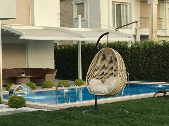 Patio Rattan Garden Wicker Outdoor Furniture Single  Seater Outdoor Hammock Egg Hanging Swing Chair