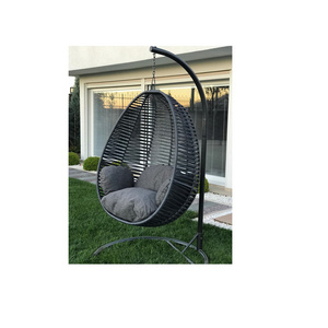 Patio Rattan Garden Wicker Outdoor Furniture Single  Seater Outdoor Hammock Egg Hanging Swing Chair