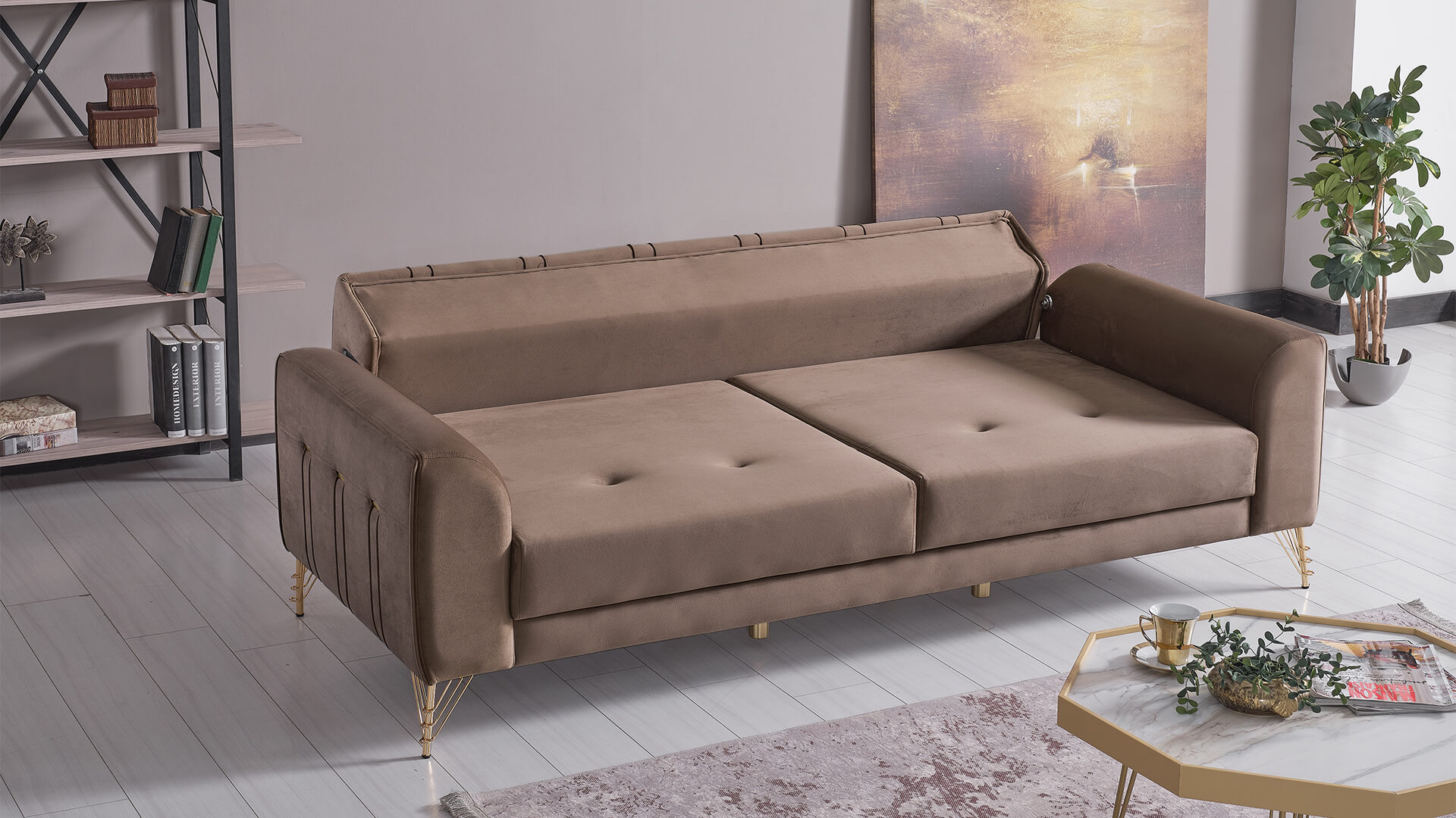 RUYA Sofa Bed Multi Color Top Fabric European Style Modern Reclining  Living Room furniture  3 Seater 1 Seater Fabric Leather