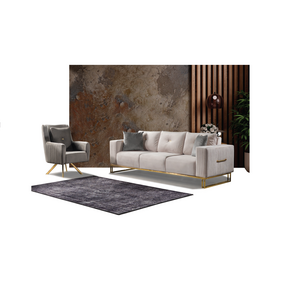 Bien Sofa Set The Elegance with Golden legs That Modern Style Adds to Your Room Living Room Sofa Set - Made in Turkey