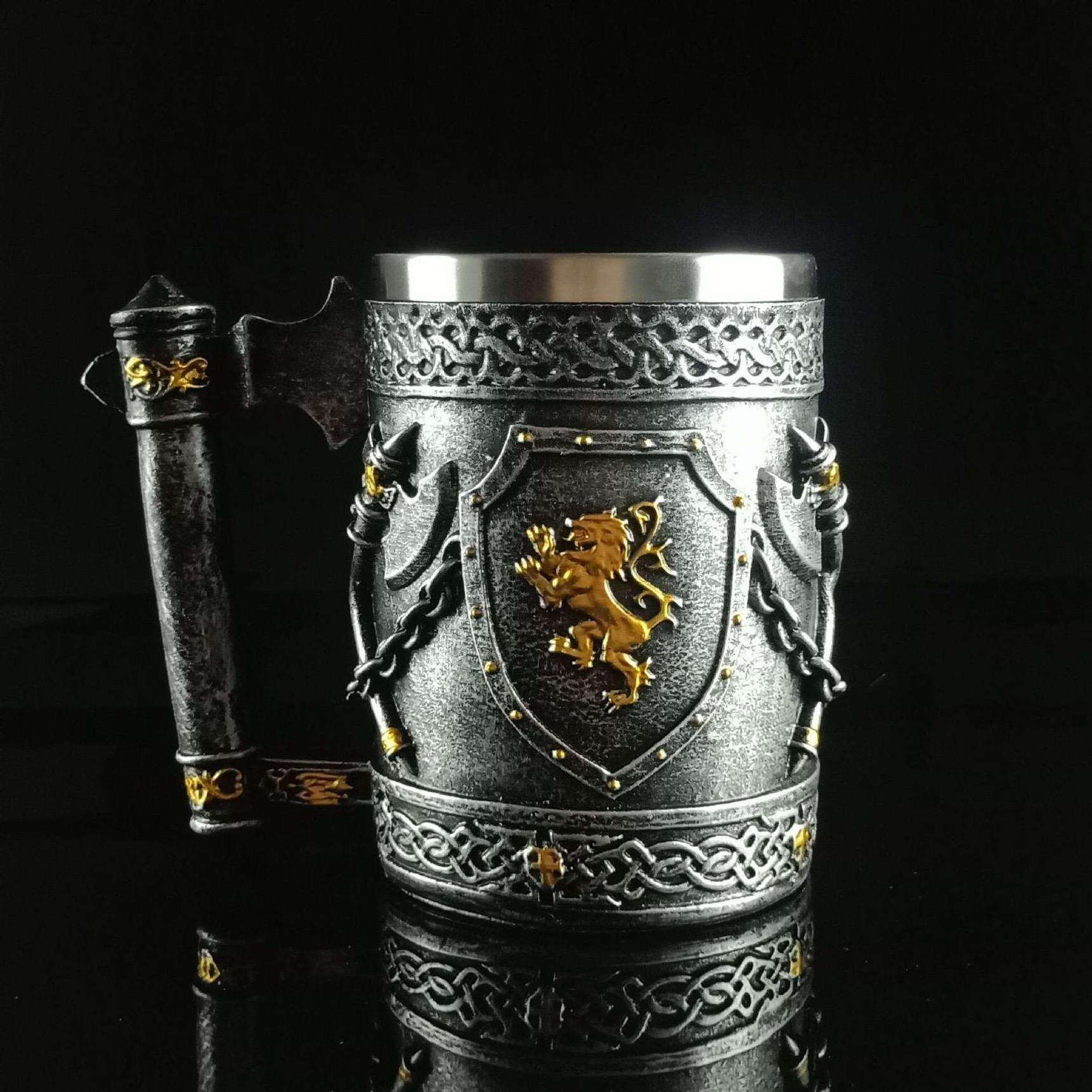 Hot Selling Game of Thrones Stainless Steel Whiskey Mug Beer Wine Glass for Gifts