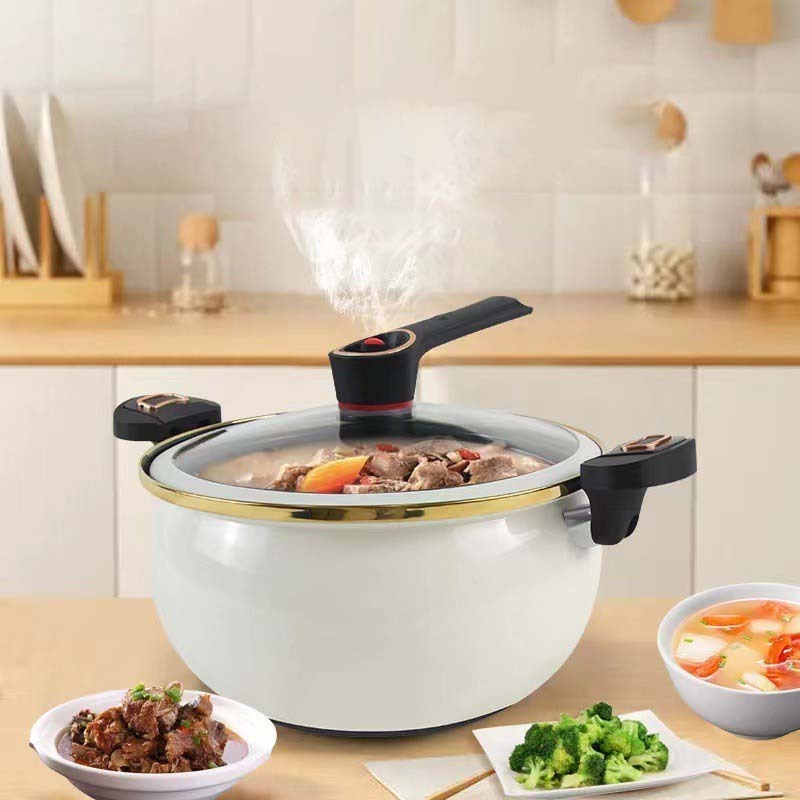 New Style Large Capacity Soup Pot Medical Stone Coating Cast Iron Non Stick Micro Pressure Cooker