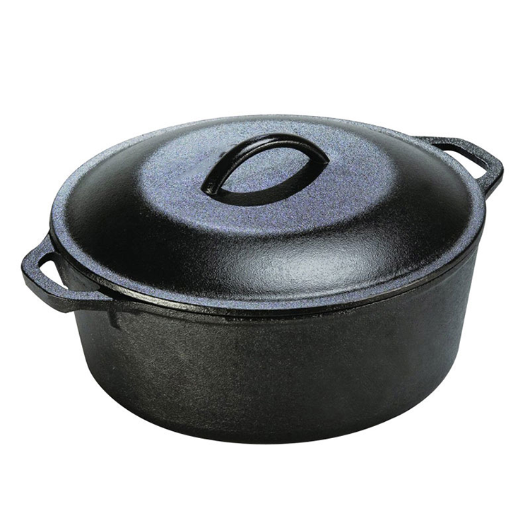 Outdoor Camping Turkey Round Shape Enamel Casserole Dutch Oven Cast Iron Cookware