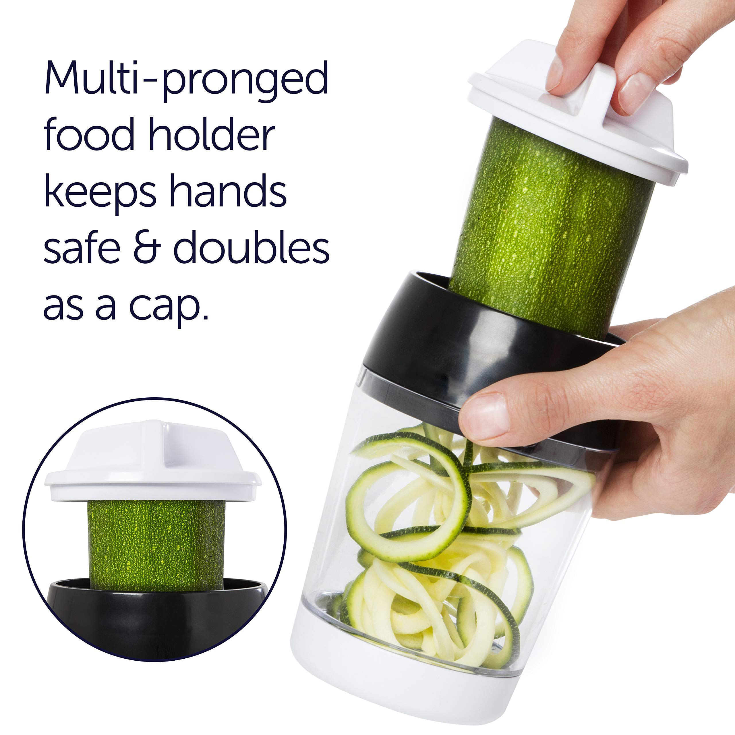 4 IN 1 Fullstar Vegetable Choppper Vegetable Spiralizer Adjustable Handheld Spiralizer For Kitchen