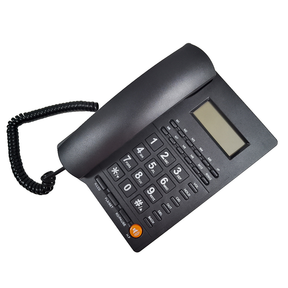 Corded Caller ID Telephone Big LED Display Analogue Landline 10 Speed Dial Buttons Wired Telephones