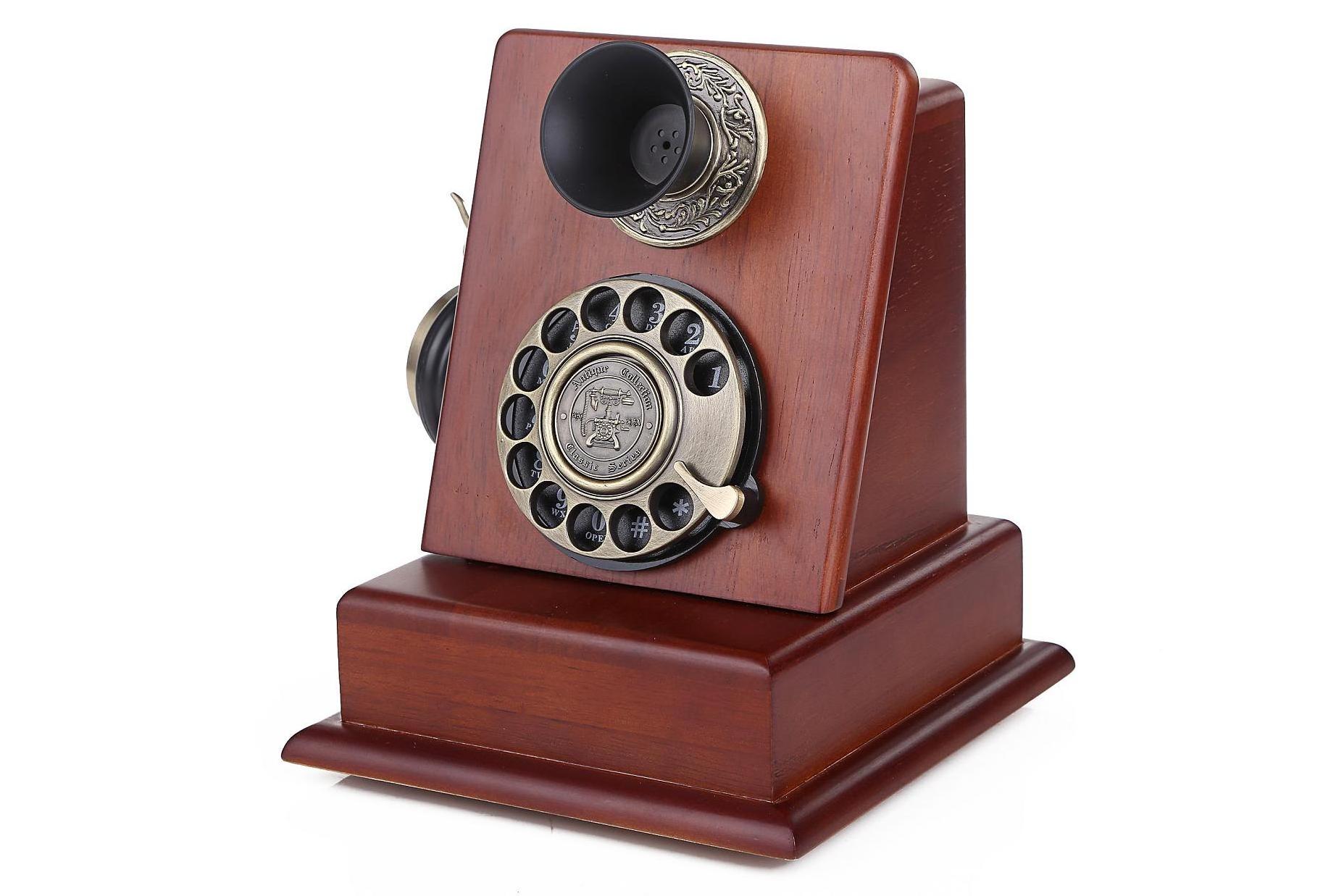 Retro Design Landline Telephone Antique Wall-Mount Phone Vintage STYLE old fashioned Rotary Dial Home and office Telephone