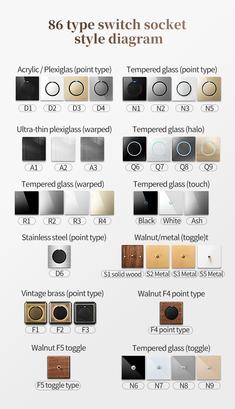 Sockets and Switches Electrical with Solid Wood Panel and Brass Toggle UK 13A Toggle Switch