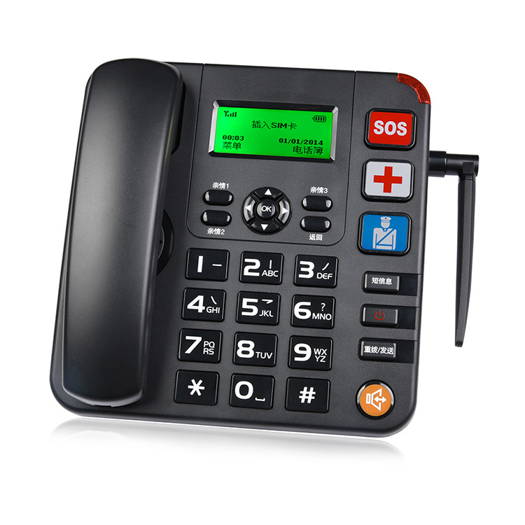 2023 Wireless Wifi landline phone with dual Sim card and headphone jack 2G 3G 4G GSM cordless phone