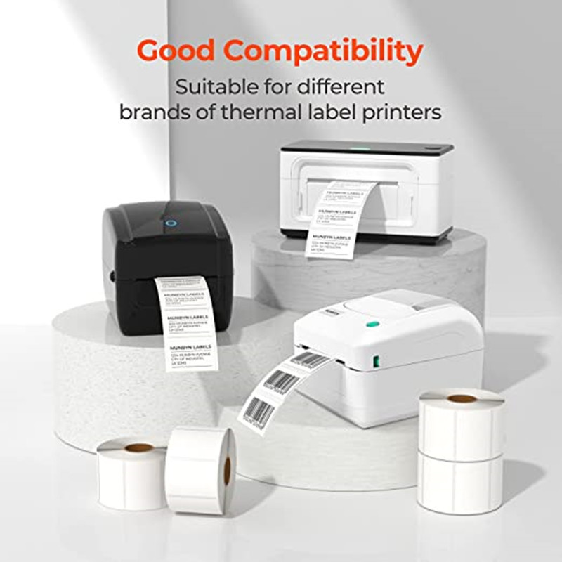 Customized 100X150mm thermal label sticker for printer labels white  waterproof label roll