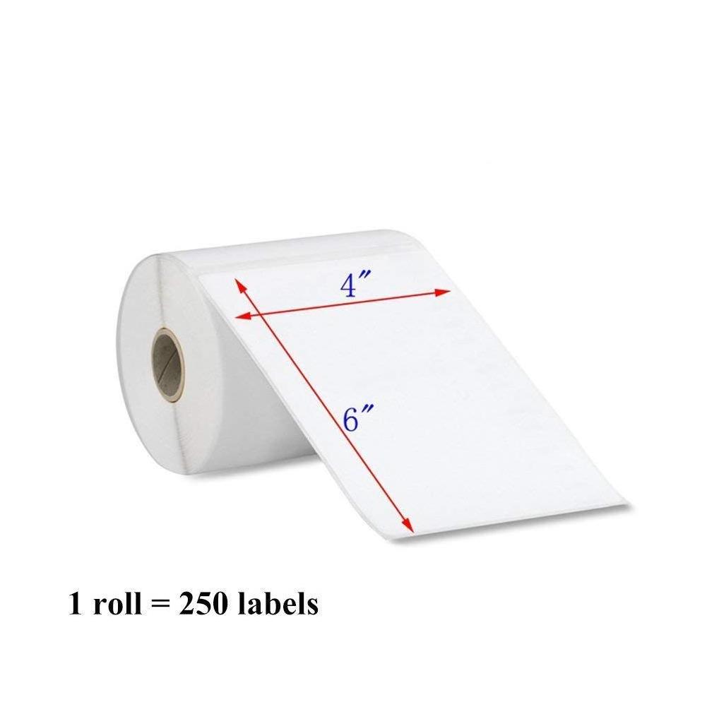 Wholesale Blank White 4*6 Direct Thermal Barcode Paper Labels Sticker Rolls