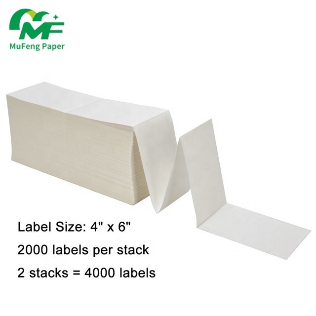 Fast delivery free sample 4x6 shipping label a6 thermal sticker paper 100*100mm thermal label