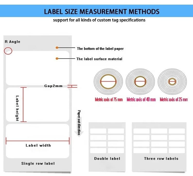 Custom 100x150 thermal Transfer sensitive sticker roll white direct thermal labels