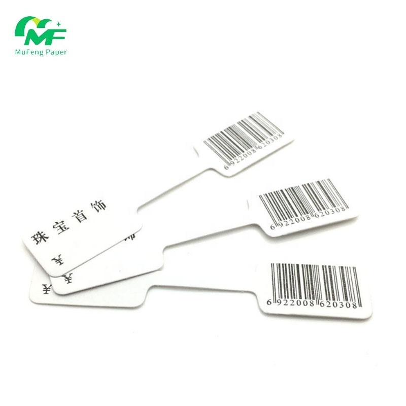 Customized Private Logo 25*15mm Necklace Ring Glasses Jewelry Price Tag Sticker Label For Qr Code Barcode Printing