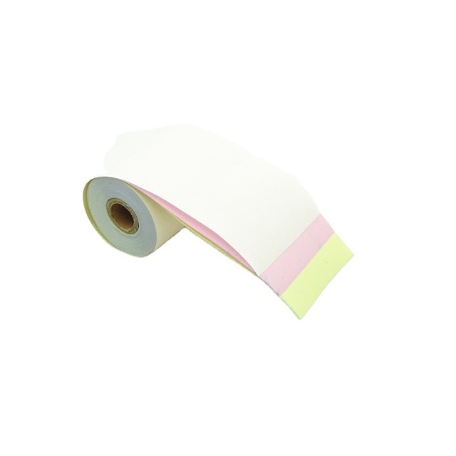 NCR Paper 1/2/3/4/5 ply Copy Paper Carbonless Paper in Roll Custom size 76mm X 70mm White/Yellow/Pink Chemical Paper 57mm X 70mm