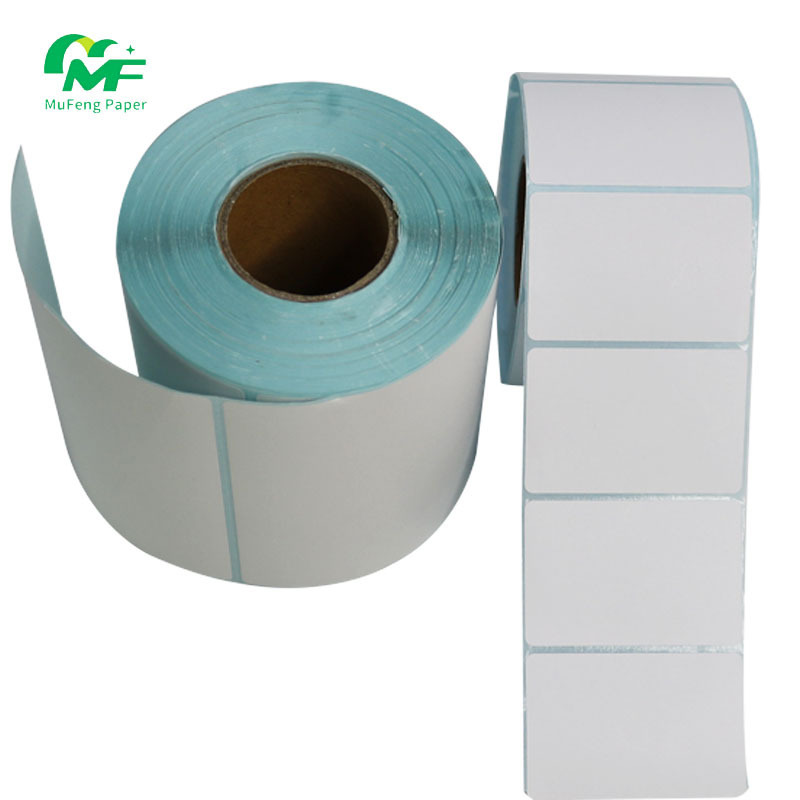 Blank Label Self Adhesive Thermal Transfer Printing Labels Direct Thermal Sticker Paper Printer Roll Free OEM Good Barcode Label