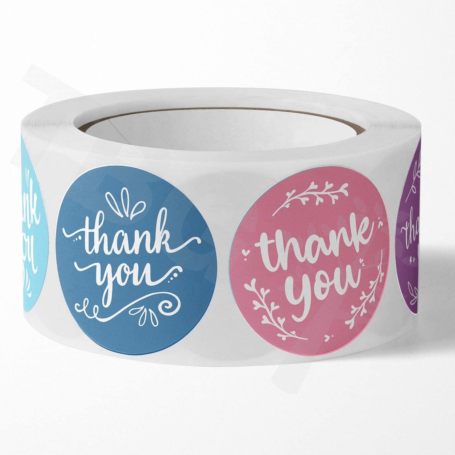 Label Roll of 500 Small Business Designs 1.5 Inch Thank You Sticker for Supporting My Small Business Handmade with Love