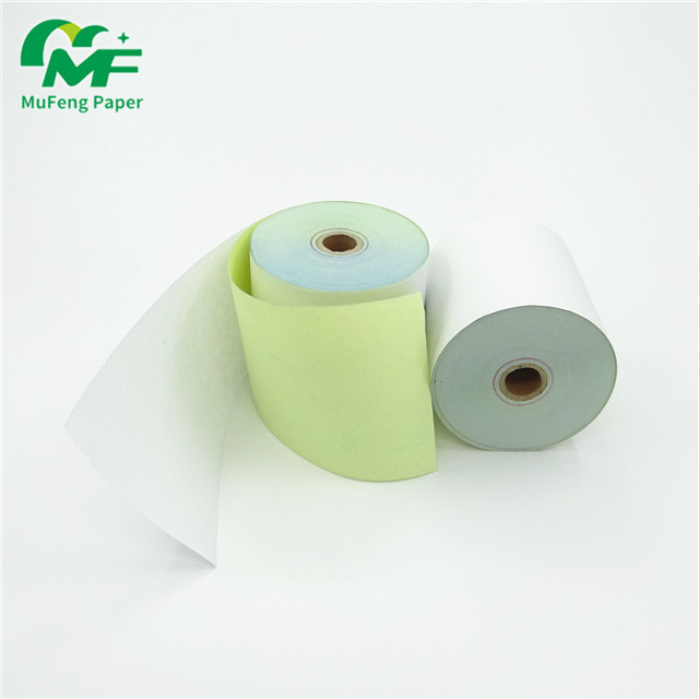 NCR Paper 1/2/3/4/5 ply Copy Paper Carbonless Paper in Roll Custom size 76mm X 70mm White/Yellow/Pink Chemical Paper 57mm X 70mm