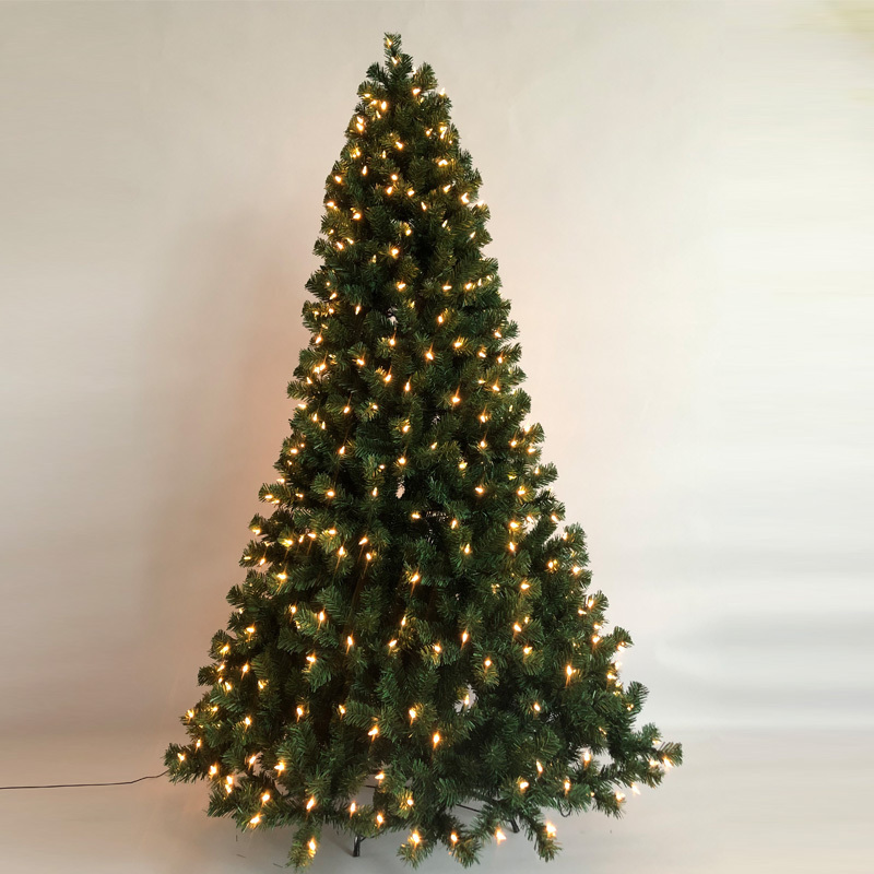 Premium PE PVC Material Most Realistic Fat 7.5Ft 1200led Artificial Christmas Tree With Warm White LED