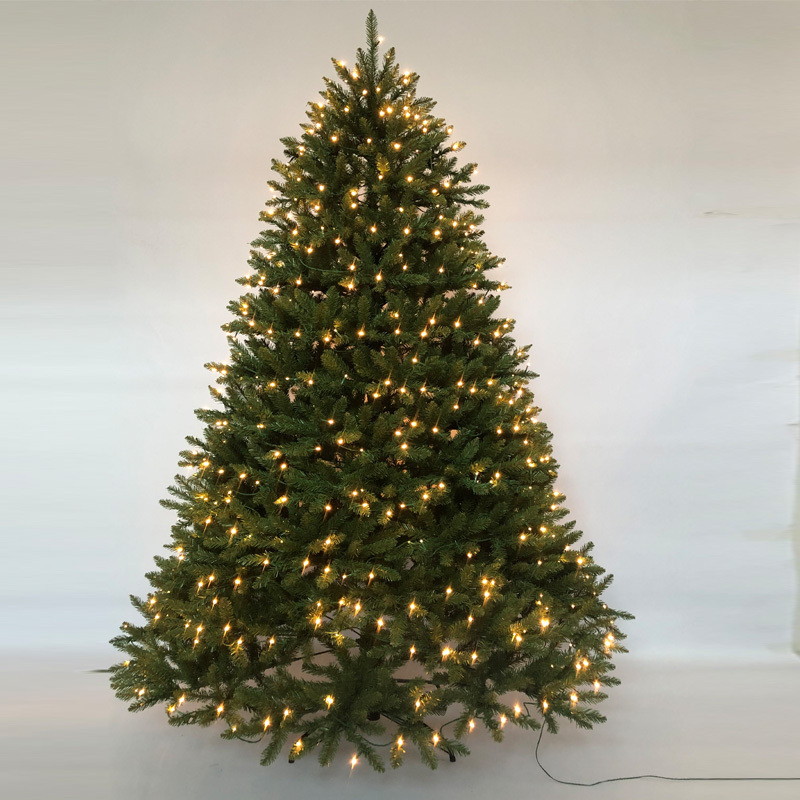 Premium PE PVC Material Most Realistic Fat 7.5Ft 1200led Artificial Christmas Tree With Warm White LED