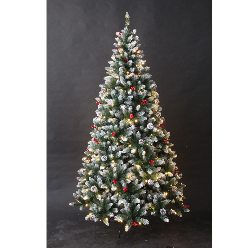 Premium PE PVC Material Most Realistic Fat 7.5Ft 1200led Artificial Christmas Tree With Warm White LED