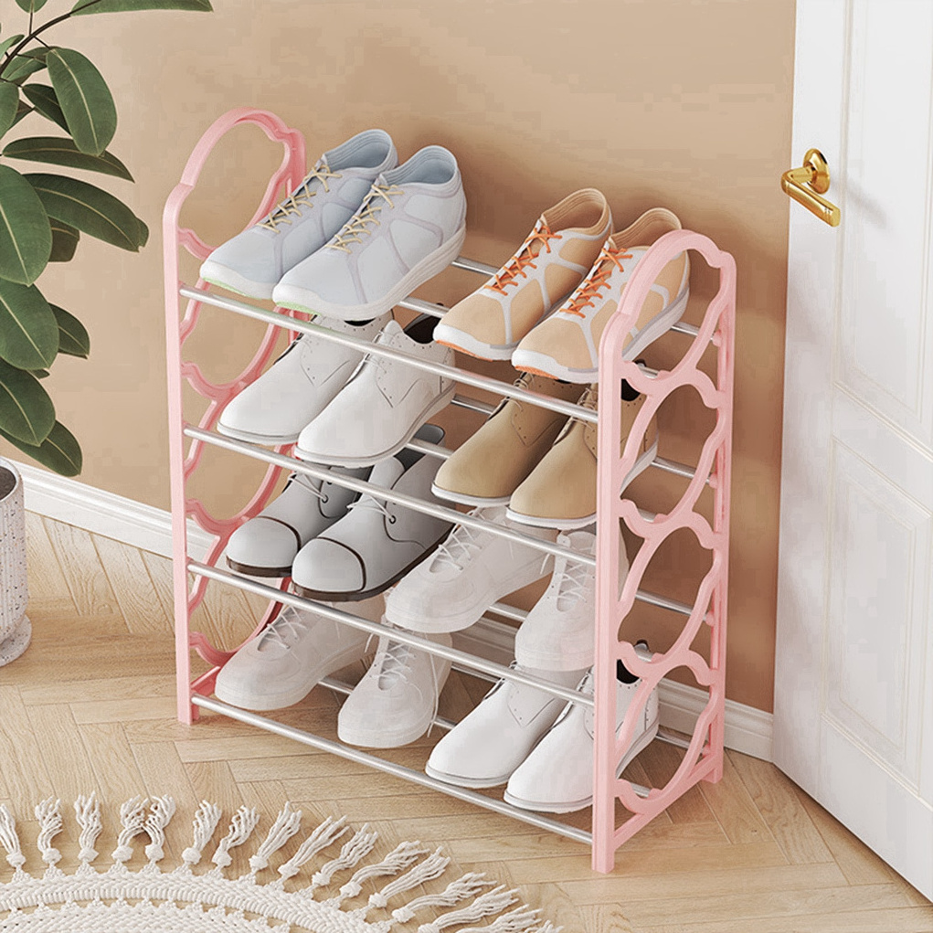 2022 Yes Multi-layer Book And Shoe Rack Foldable Metal Shoe Rack For Entryway Hallway Closet