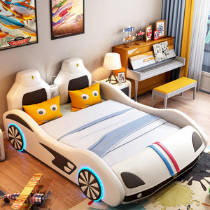 Cool Design Children's Bedroom Furniture Bunk Bed Sports Race Car Bed  With Storage For Boys and Girls