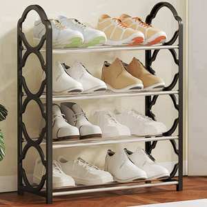 New Design Metal Rustic Shoe Rack With Seating Cushion N Shoe Rack For Home Entrance Modern Shoe Long Rack Cabinet