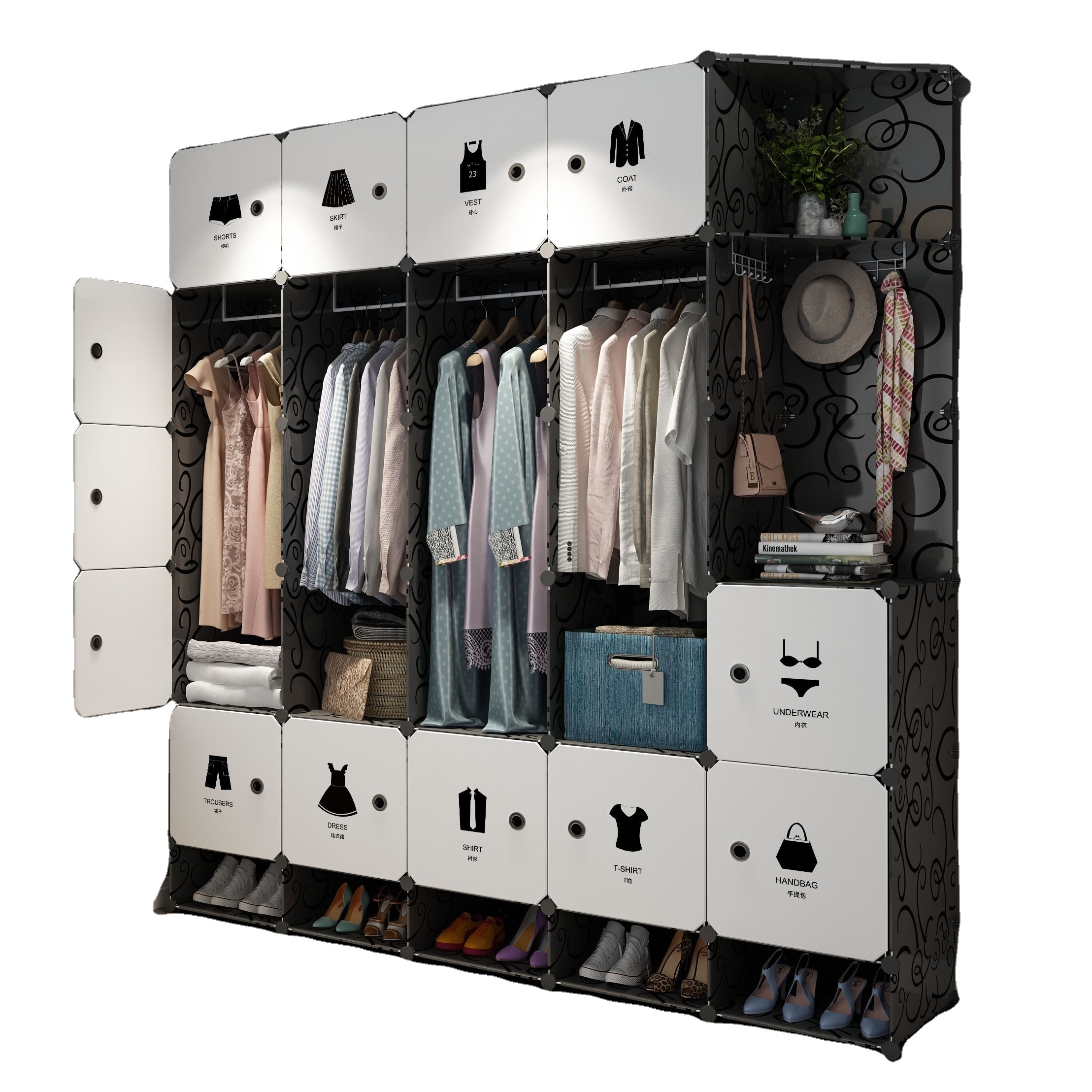 Special Offer Home Bar Small Wardrobe Babies And Kids Closet Storage Wardrobe Mall Wardrobes For Clothes