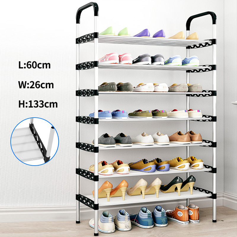 manufacturer wholesale Stainless steel storage rack shoe cabinet multi-layer simple shoe rack organizer