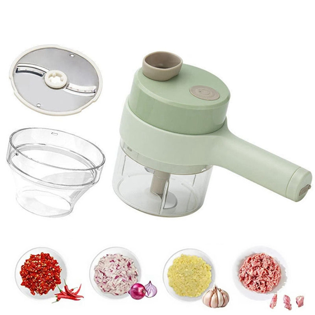 Multifunctional Electric Vegetable Cutter Slicer Garlic Mud Masher Garlic Chopper Cutting Pressing Mixer Food Slicer Kitchen