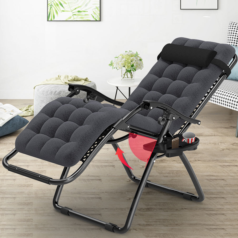 Outdoor Folding Adjustable Zero Gravity Chair Reclining Chair  Lounge Chair with Soft Pad