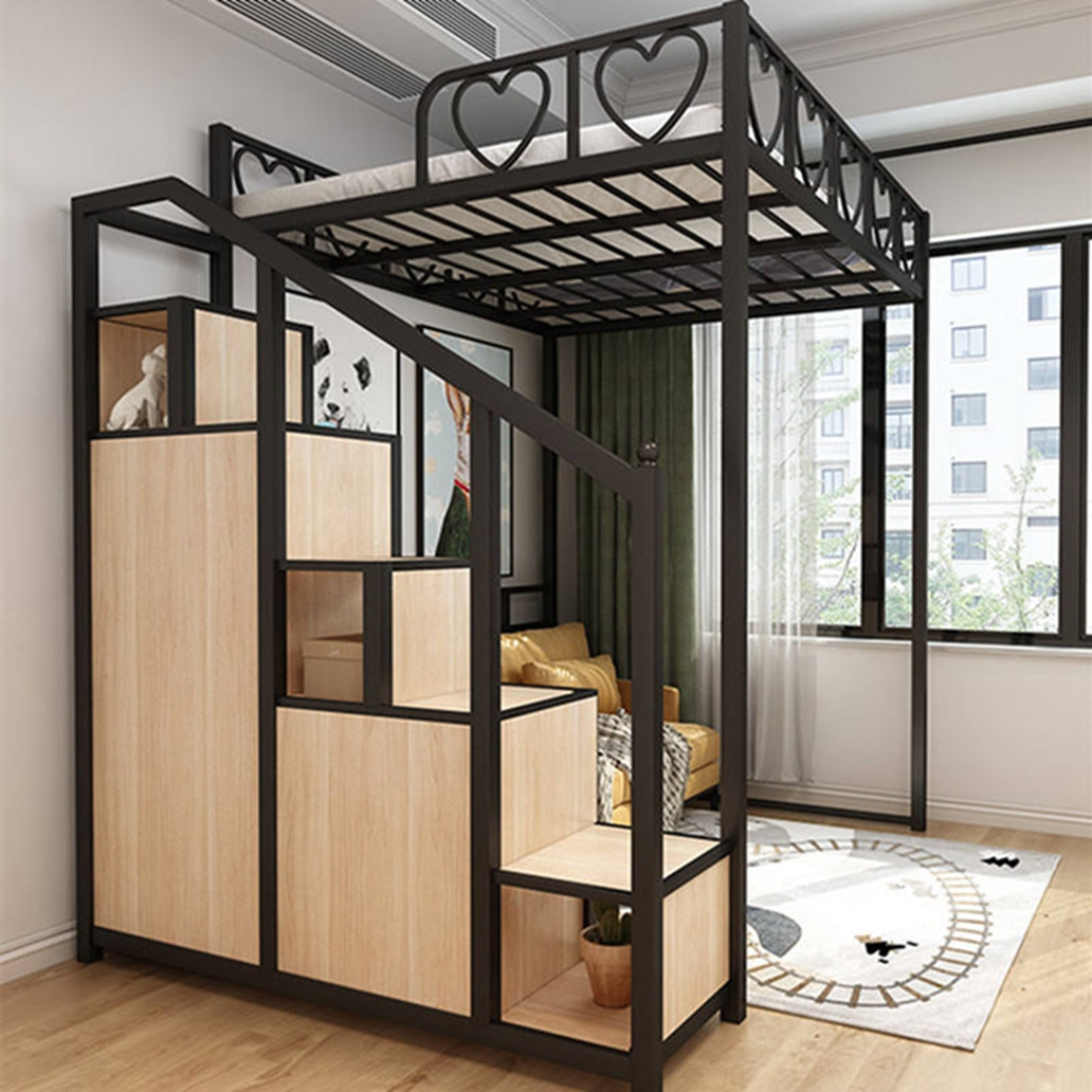 Hotel Hostel Use Metal Bunk Bed Frame Steel Double Decker Metal Loft Bunk Bed Modern Metal Loft Bunk Bed With Storage