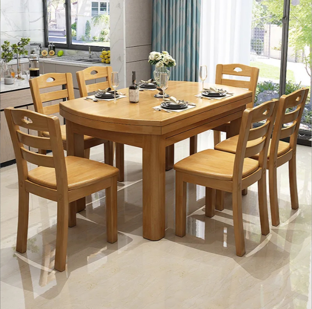 New Design Solid Wood Classic Dinner House Round Rotating Dining Table: A Must-Have for Modern Homes