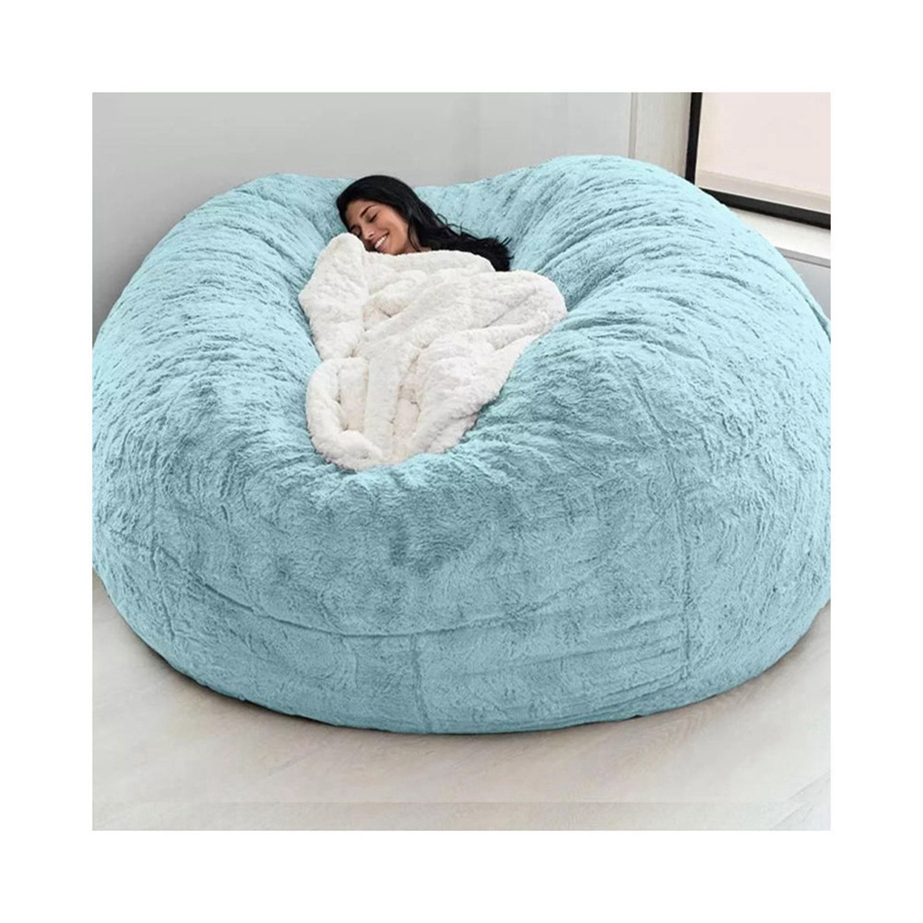 Lounge in Style with a 7-Foot Bean Bag Chair for Adults: Foam Comfort and a Stylish Cover (Cover only)