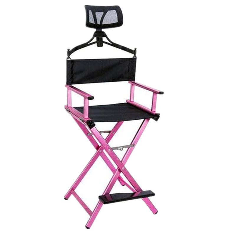 high quality foldable aluminum makeup chair folding director chairs with headrest