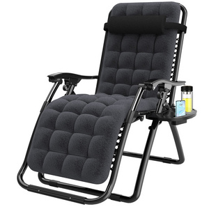 Outdoor Folding Adjustable Zero Gravity Chair Reclining Chair  Lounge Chair with Soft Pad