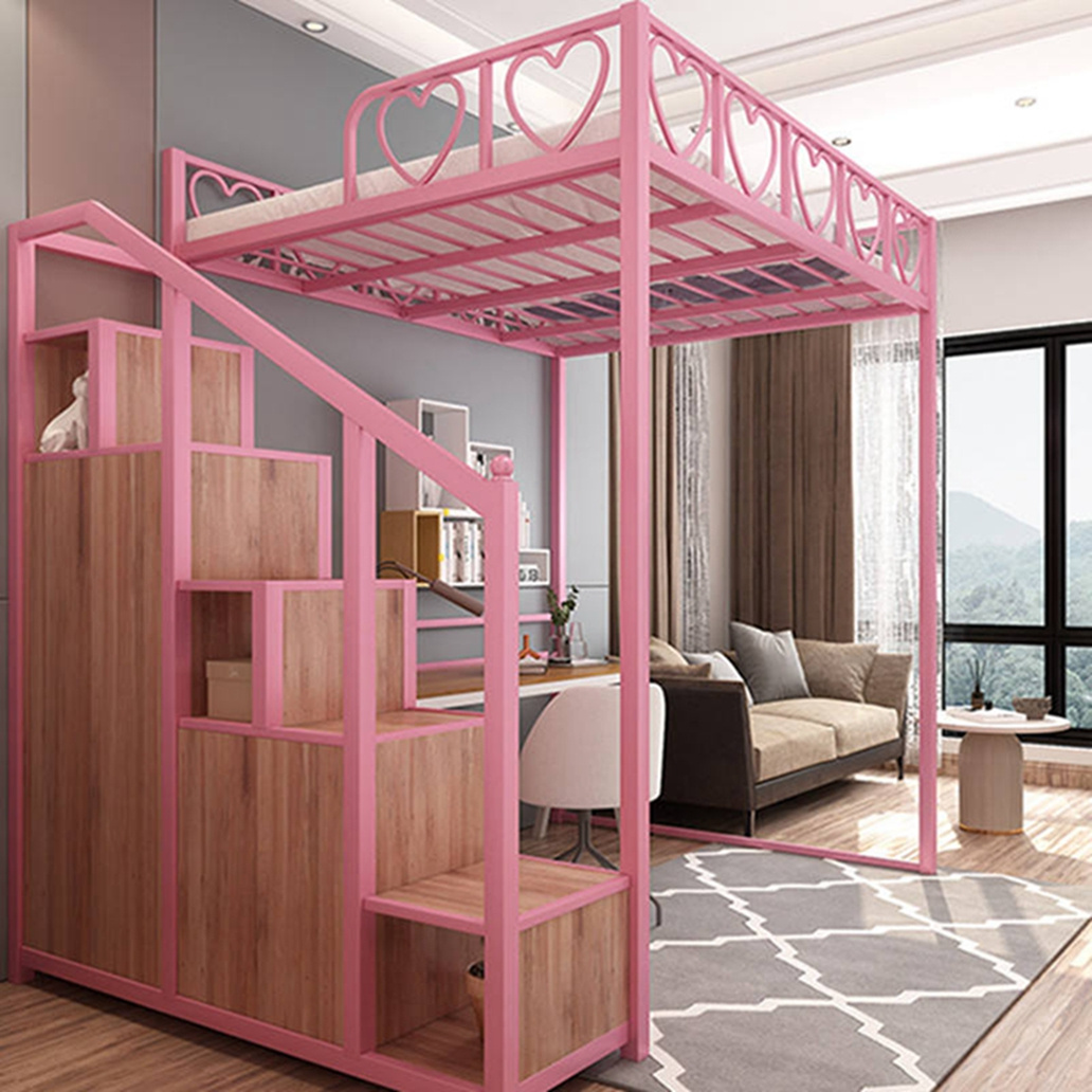 Hotel Hostel Use Metal Bunk Bed Frame Steel Double Decker Metal Loft Bunk Bed Modern Metal Loft Bunk Bed With Storage