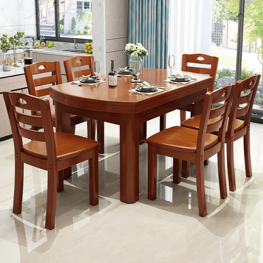 New Design Solid Wood Classic Dinner House Round Rotating Dining Table: A Must-Have for Modern Homes