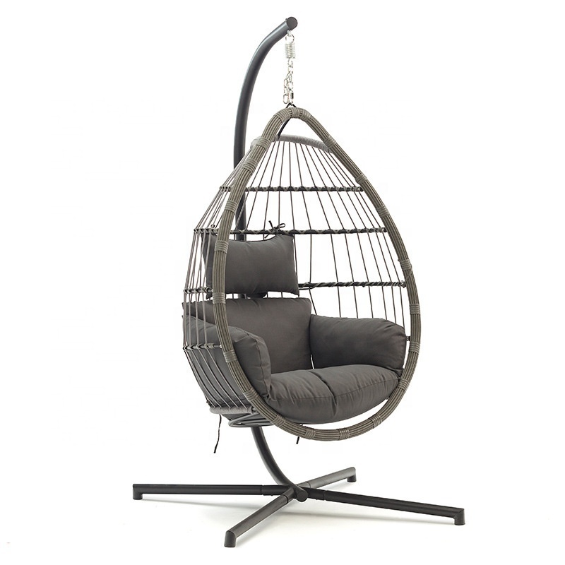 New Product Bedroom Egg Swing Outdoor Metal Egg Swing Cushion Modern Egg Swing Chair Cushions